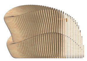 Parametric plywood DJ table designed for CNC cutting